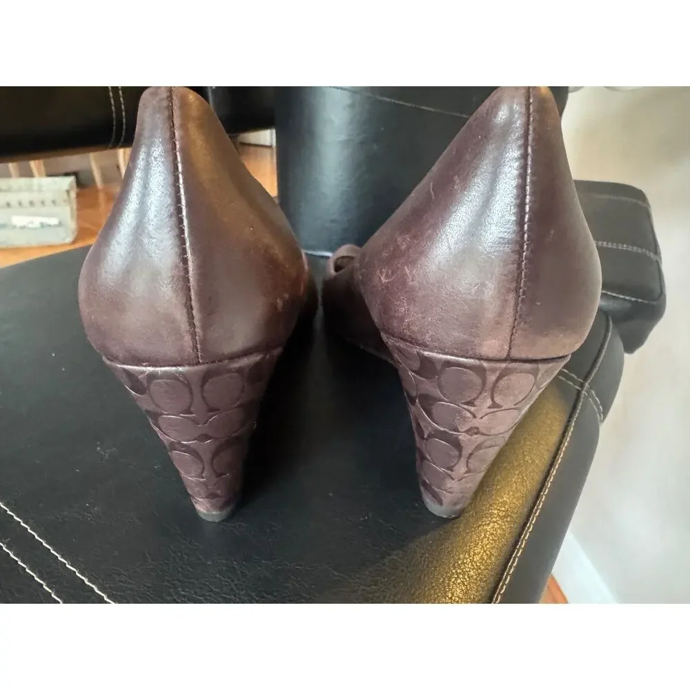 Coach Kellen Women's Open Toe Wedge Shoes Size 8B (700